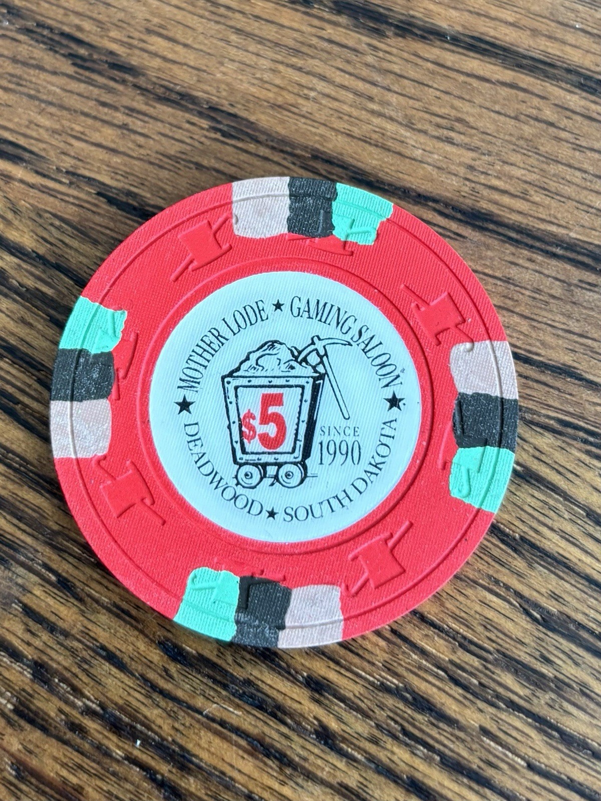 Very Rare $5 Mother Lode Casino & Saloon Deadwood, South Dakota Chip