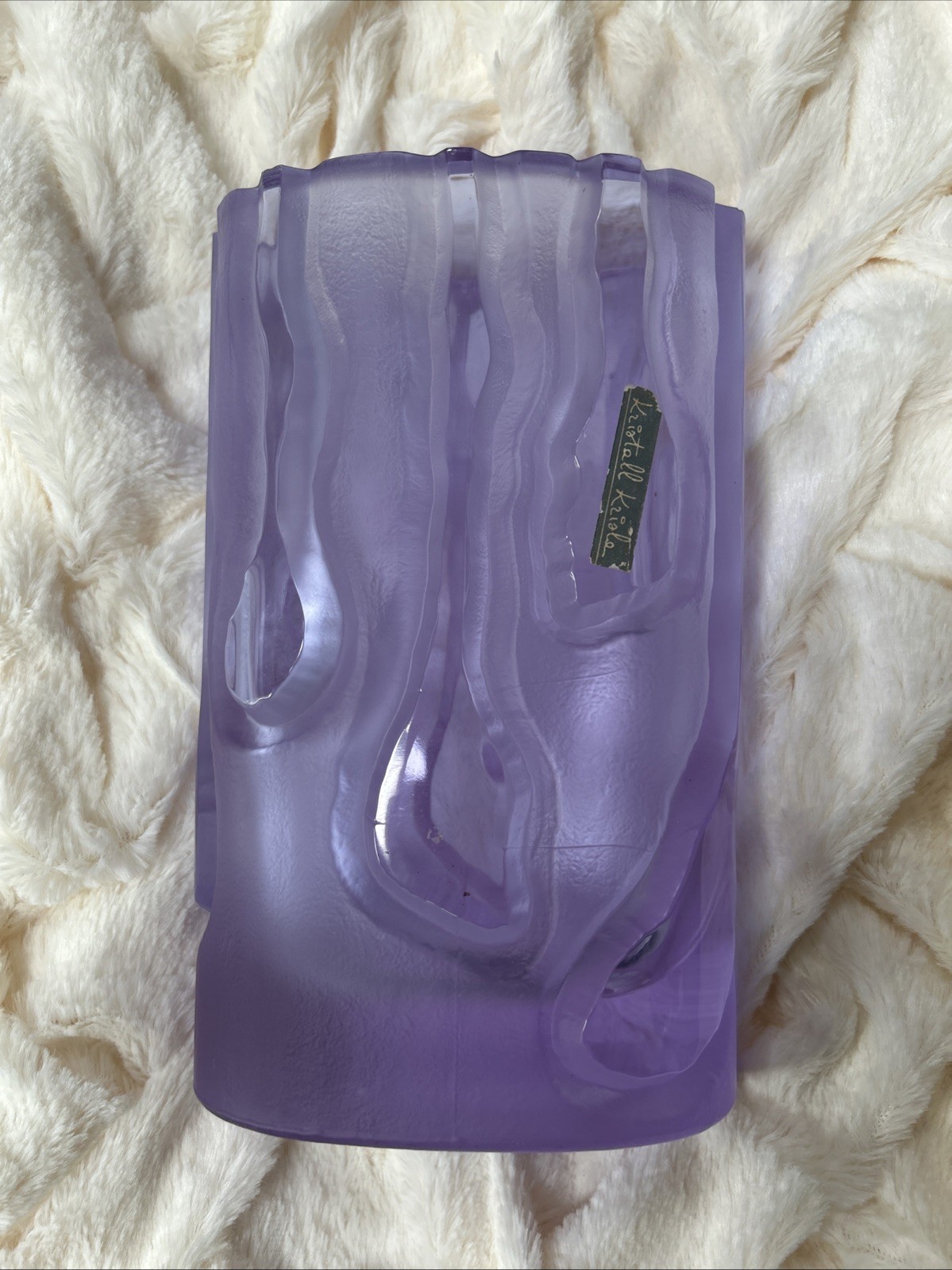 Kristall Krisla 8.5” Purple Cristal Vase
