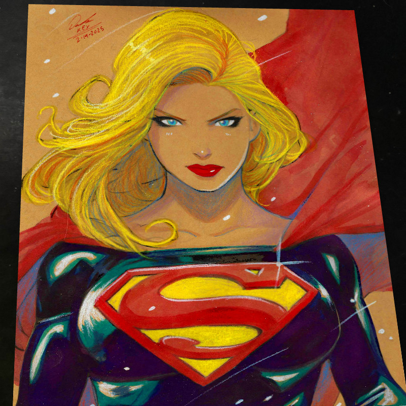 Superwoman Art Print Signed 8.5x11 | Art by Keyeske
