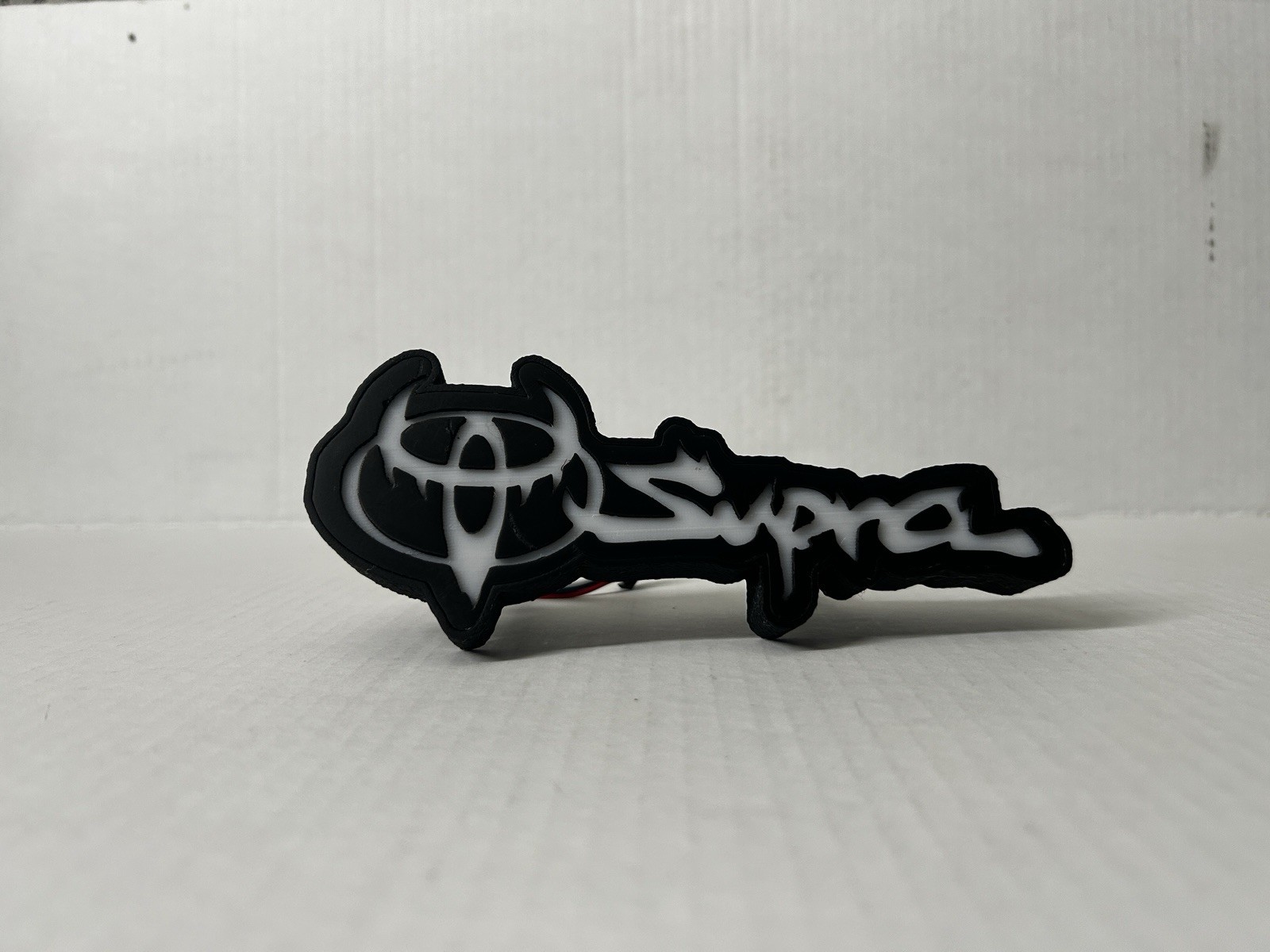 Custom 3D printed supra Grill led light badges toyota