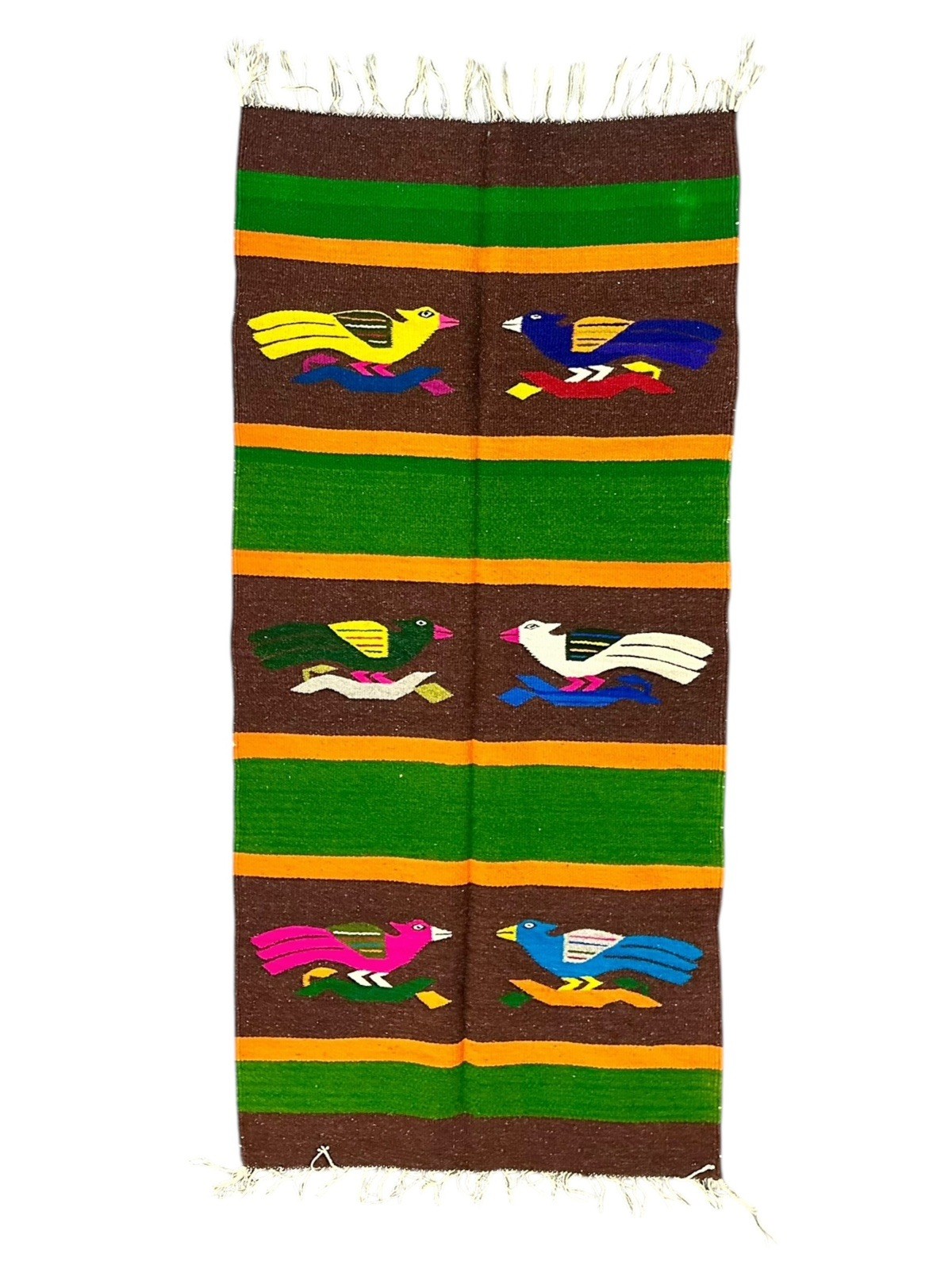 Mexican Zapotec Style wool Rug runner From Mexico 26\