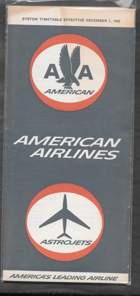 ***1962 American Airlines System Timetable - December 1, 1962***