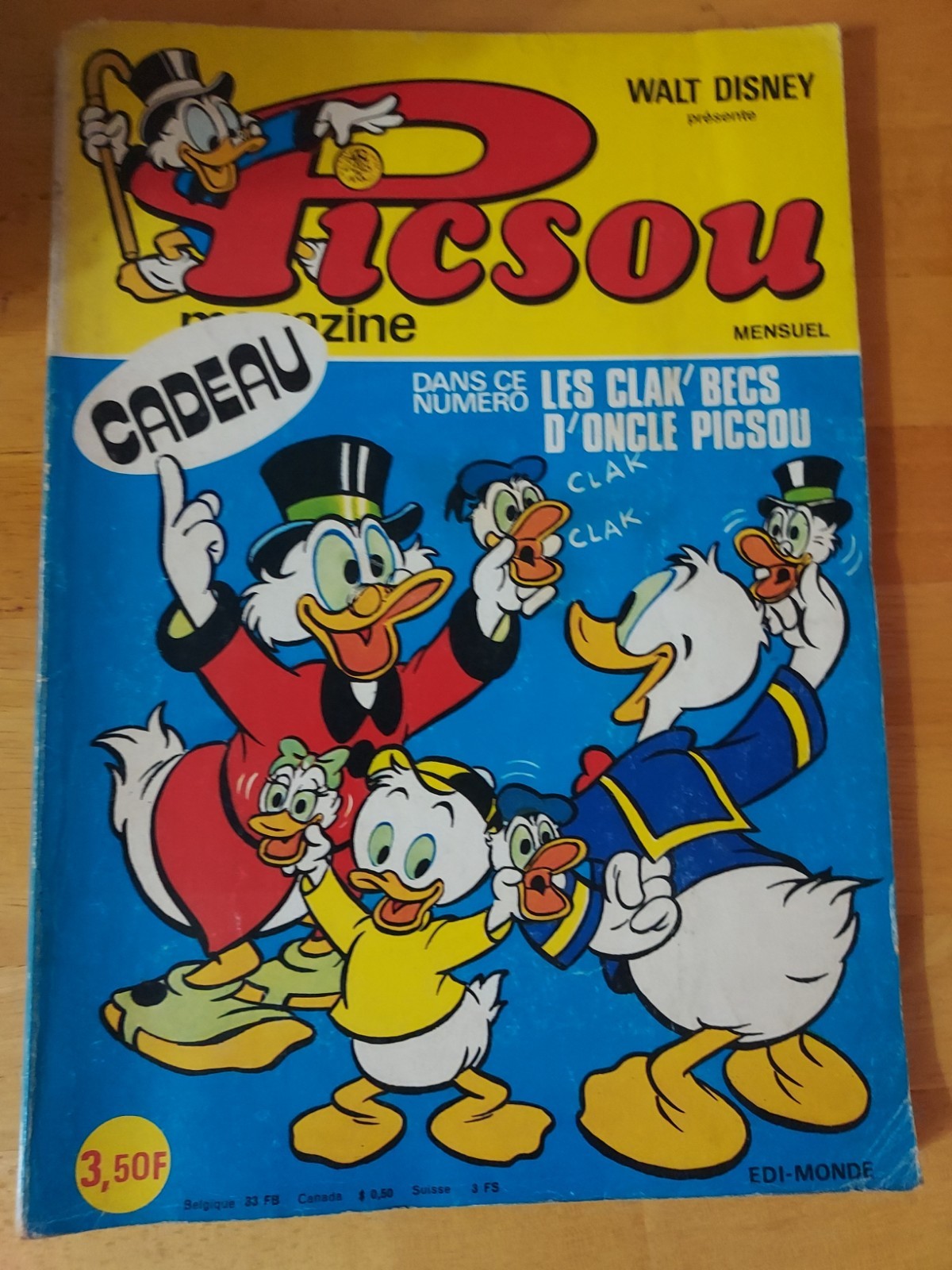 Vintage 1975 Disney Picsou Magazine #43 French Scrooge McDuck Donald Comic Book