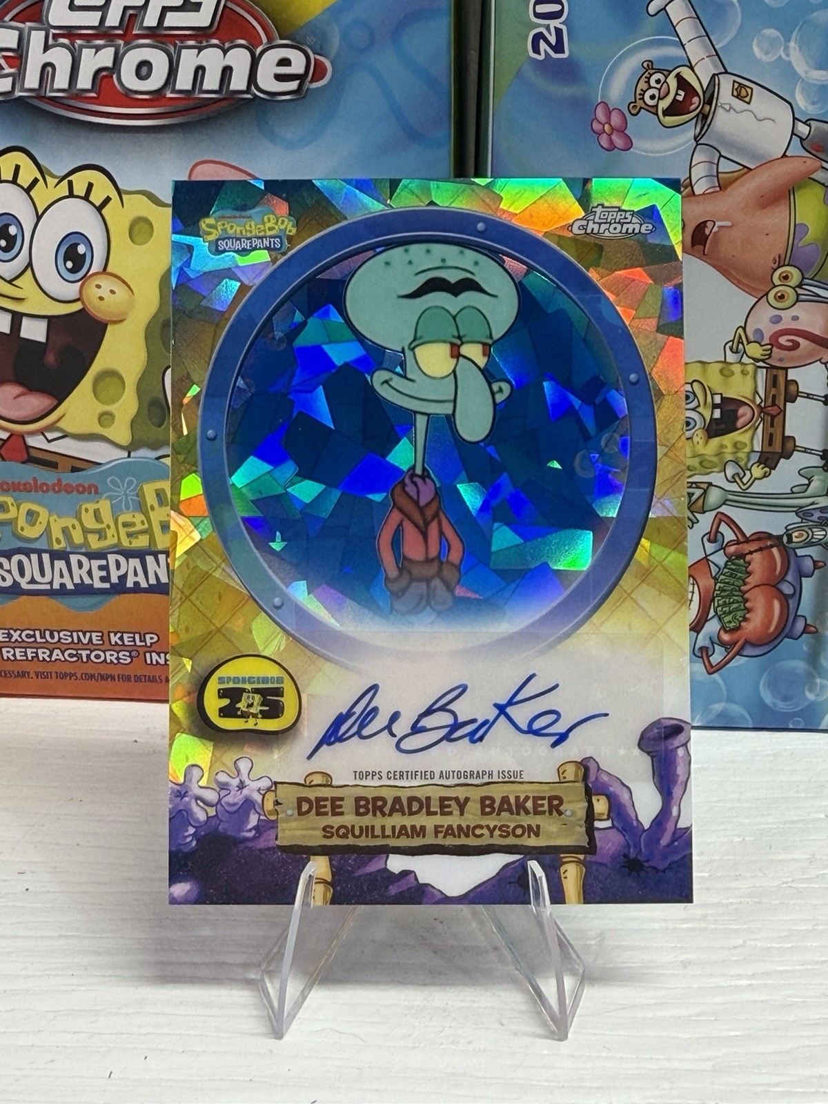 Topps 2025 Chrome Sapphire SpongeBob Squilliam Fancyson Autograph