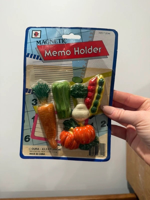 Vintage Dura-Kleen Vegetable Refrigerator Magnets Set