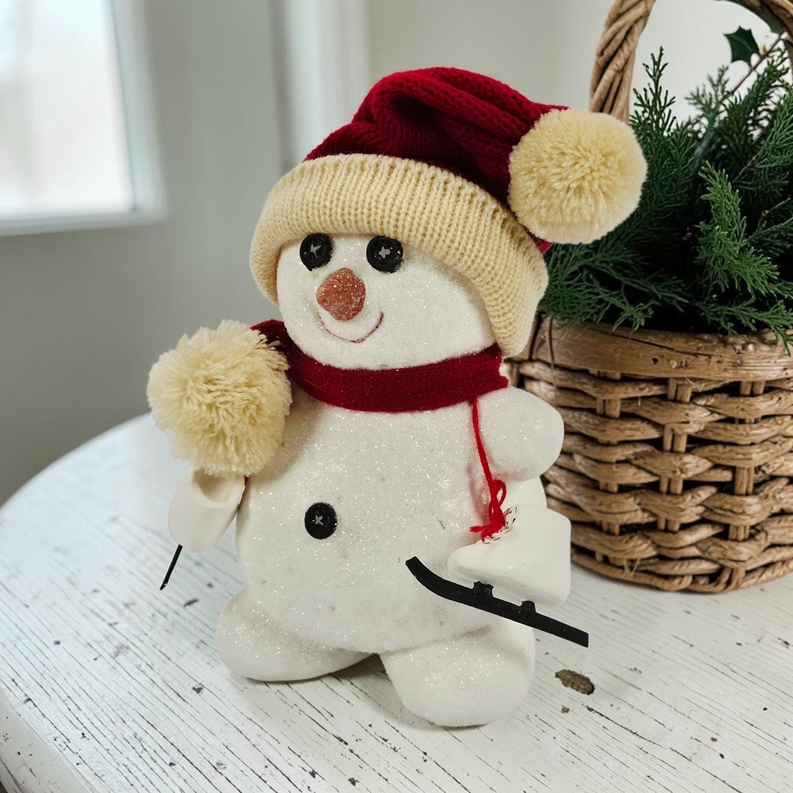 VTG Dept Department 56 BILLY BUTTONS Snowman Winter Ice Skates Hat Scarf 7\