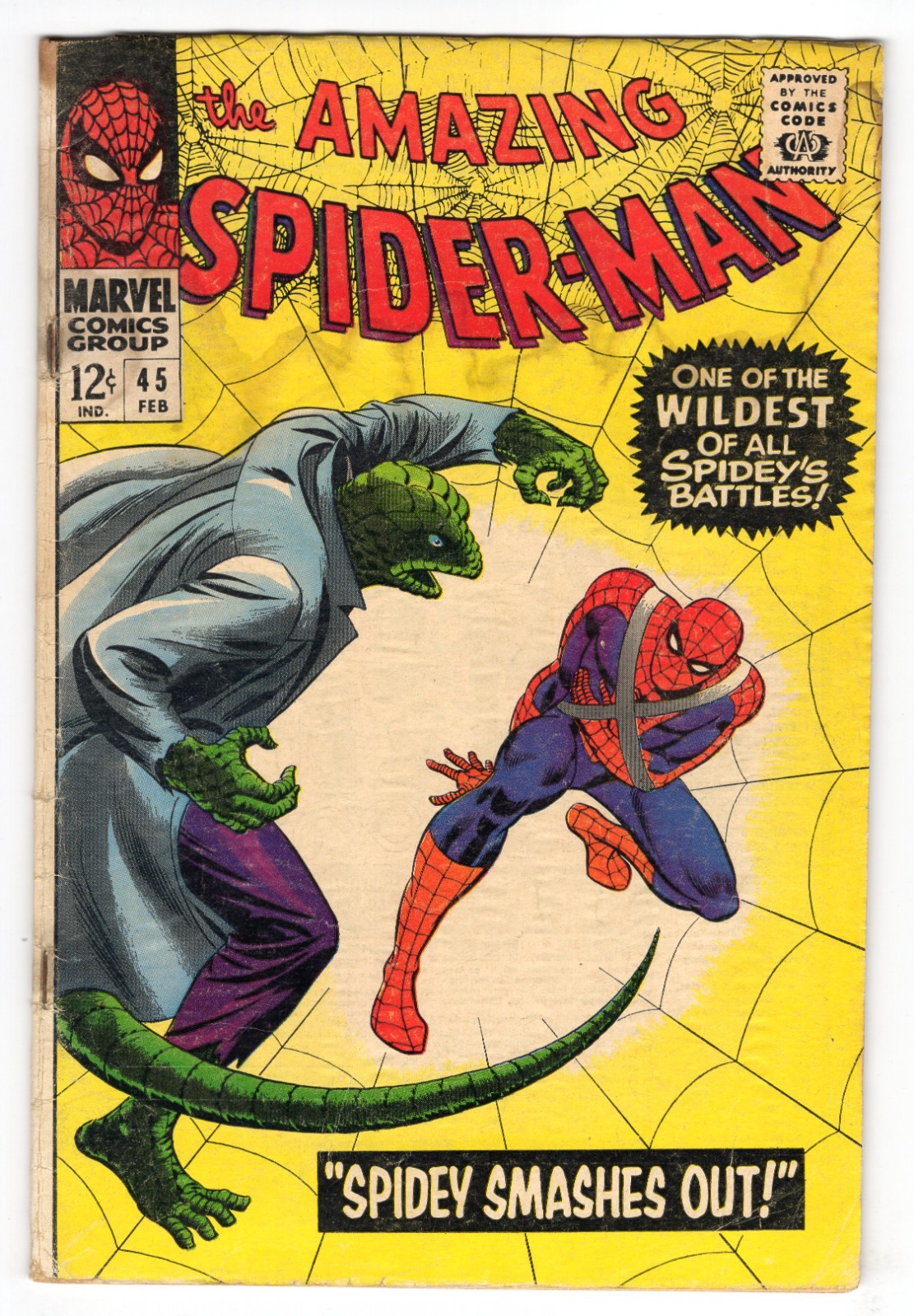 Amazing Spider-Man 45 1967 Marvel Comics G/VG 3.0 3rd App Lizard Gwen Stacy