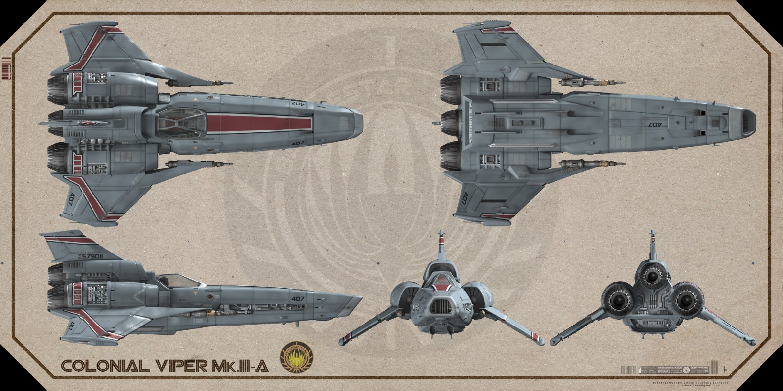 (2) 1/72 Scale Battlestar Galactica MKIII Viper 3D Resin Printed Model