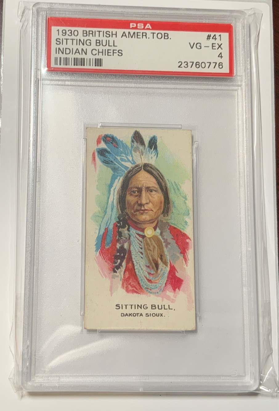 1930 BAT Indian Chiefs Tobacco Sitting Bull #41 PSA 4