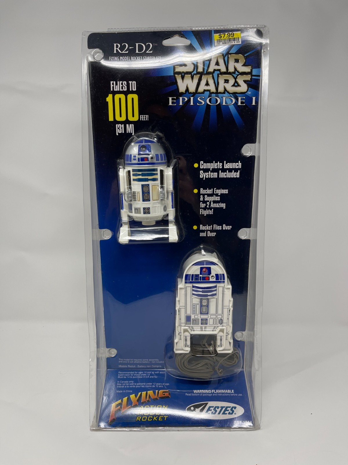 Vintage 1999 Estes Star Wars Episode I R2-D2 Model Kit Display Toy NO MOTORS
