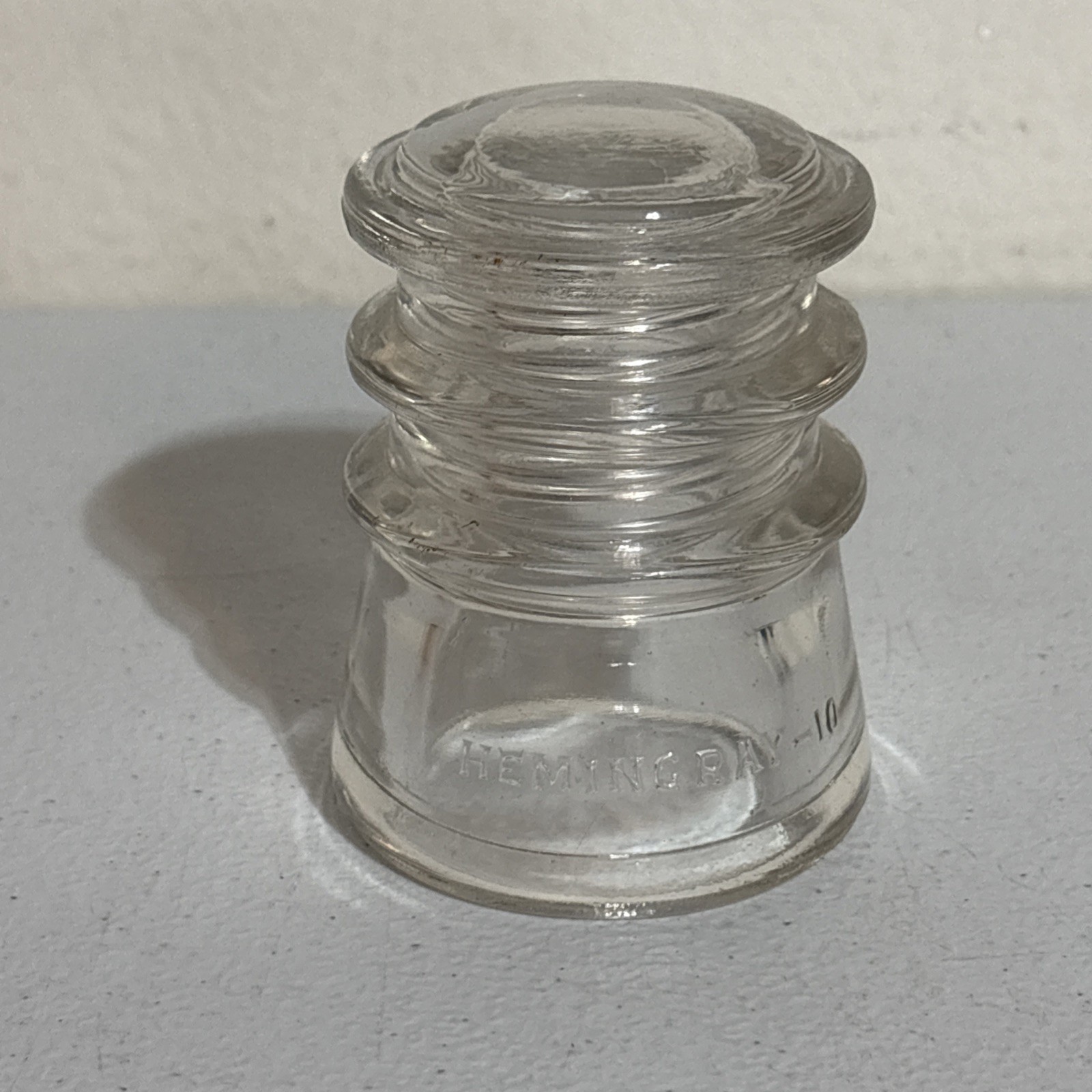 Vintage Hemingray Clear No. 10 Glass Insulator Very Good Condition Made In USA