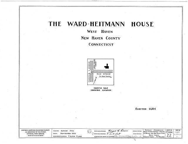 Photo:West Haven Connecticut Ward-Heitmann House 1684 HABS 1934