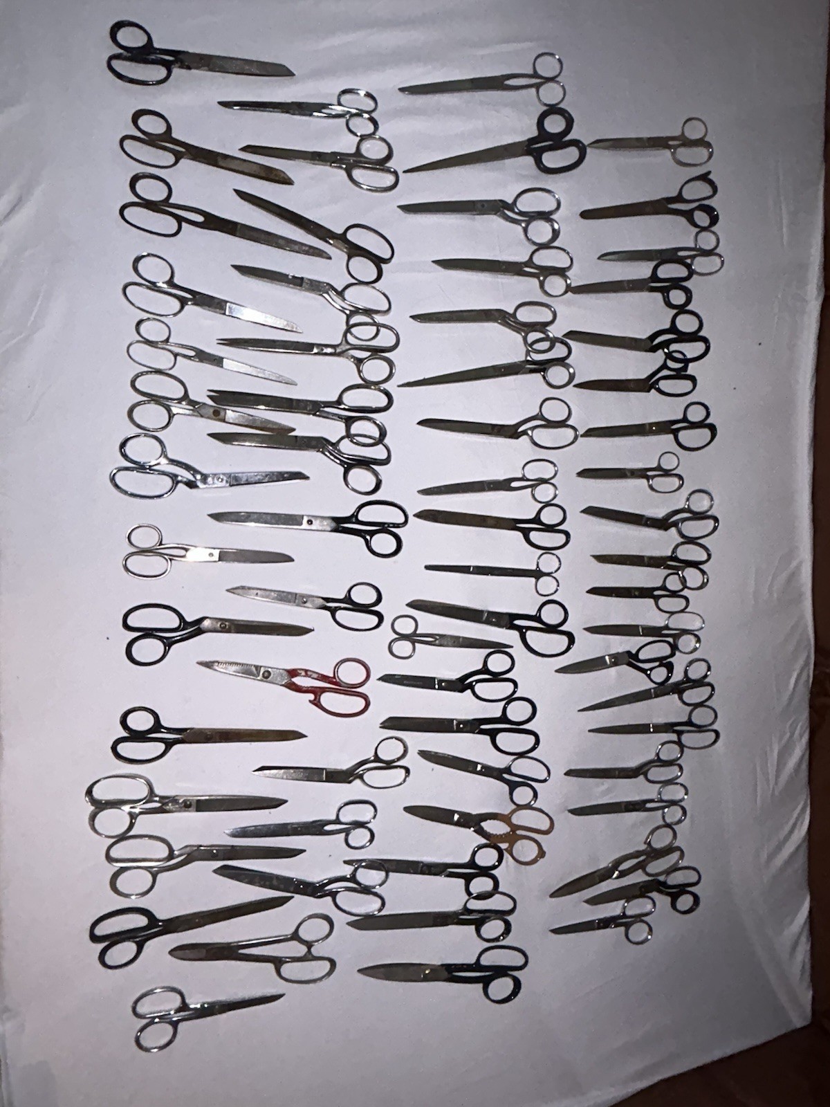 Vtg Mixed Straight Scissor 67 Scissor Lot Sewing Craft Metal Japan Swiss Etc