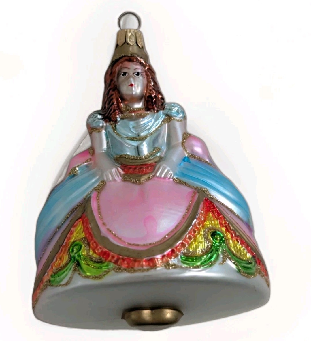 Vtg Kurt S. Adler Polonaise Collection Cinderella Hand-Blown Glass Christmas