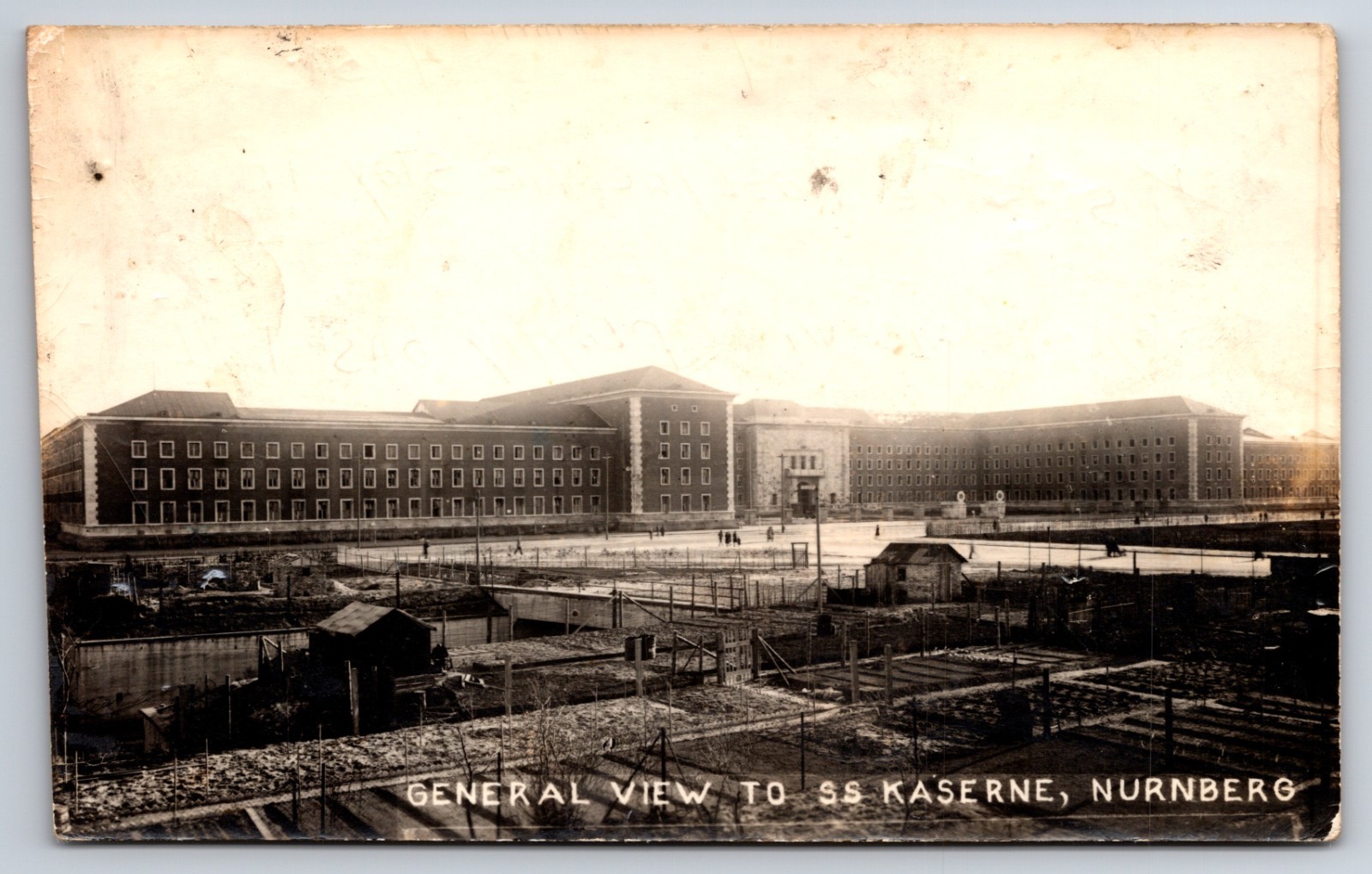 General View SS Barracks Kaserne Nuremberg Germany 1950 Real Photo RPPC