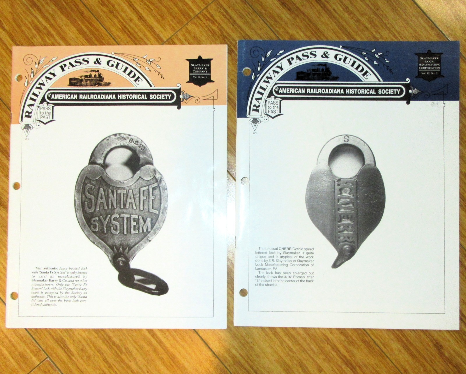 Vintage Railway Pass & Guide Booklets Vol III No 1 & 2 Slaymaker History