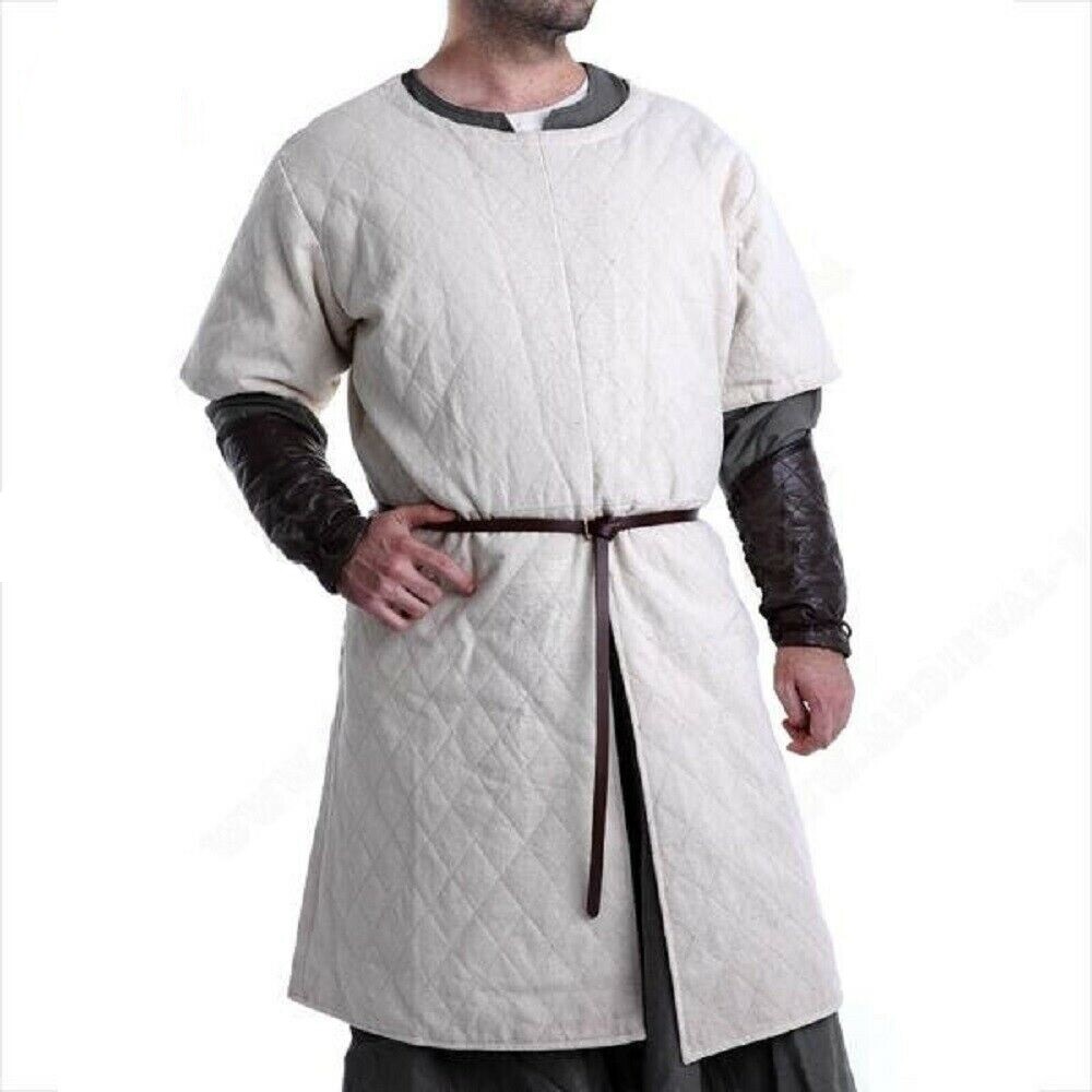Medieval Amor Thick Padded half Sleeves Gambeson Coat Aketon Jacket Armor Best R