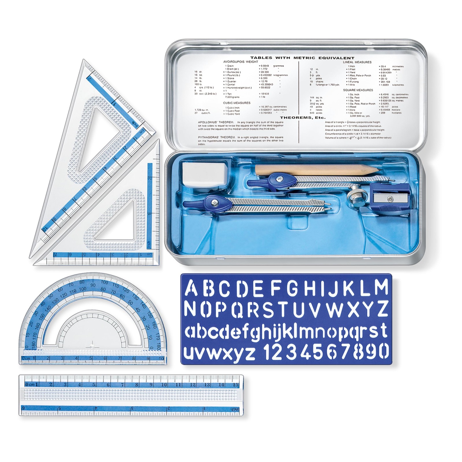 STAEDTLER 10-Piece Math Set with Metal Compass, 6
