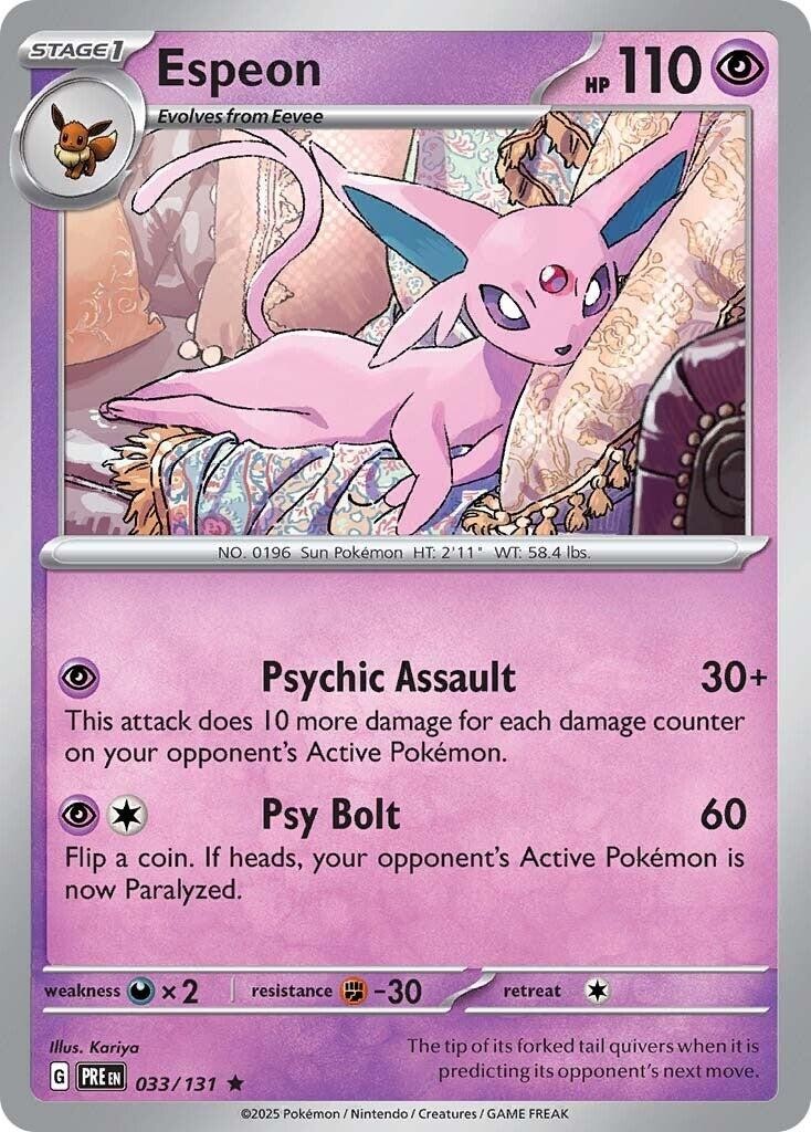 Espeon Reverse Holofoil [PRE - 033/131]