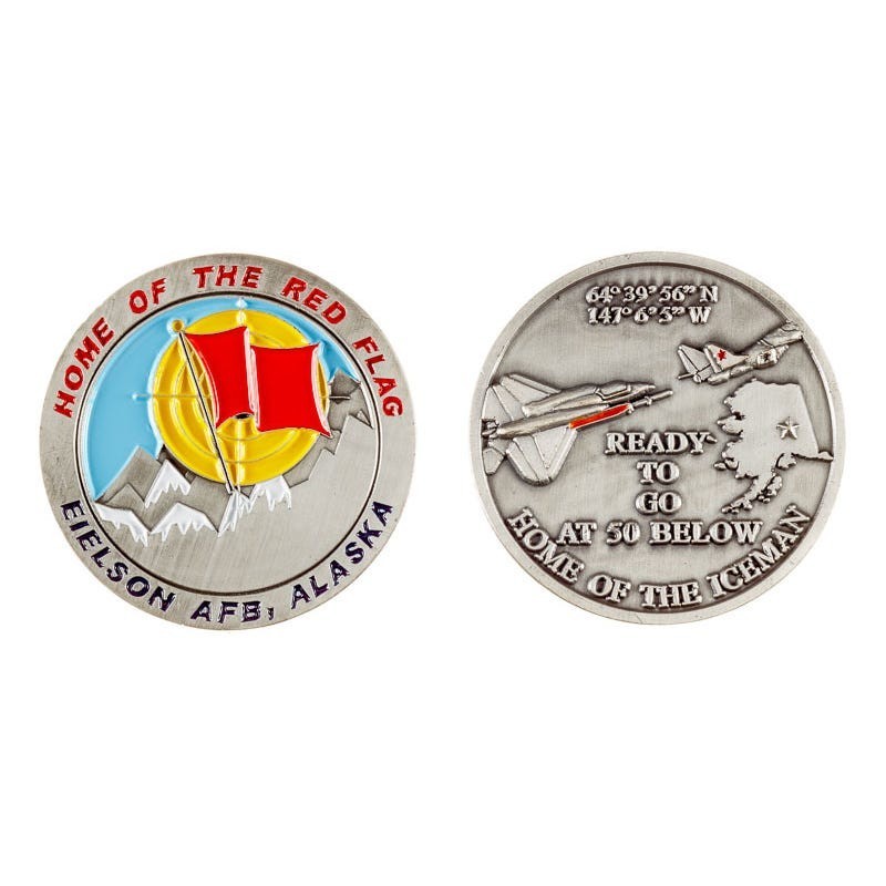 EIELSON AIR FORCE BASE ALASKA  HOME OF THE RED FLAG 1.75\