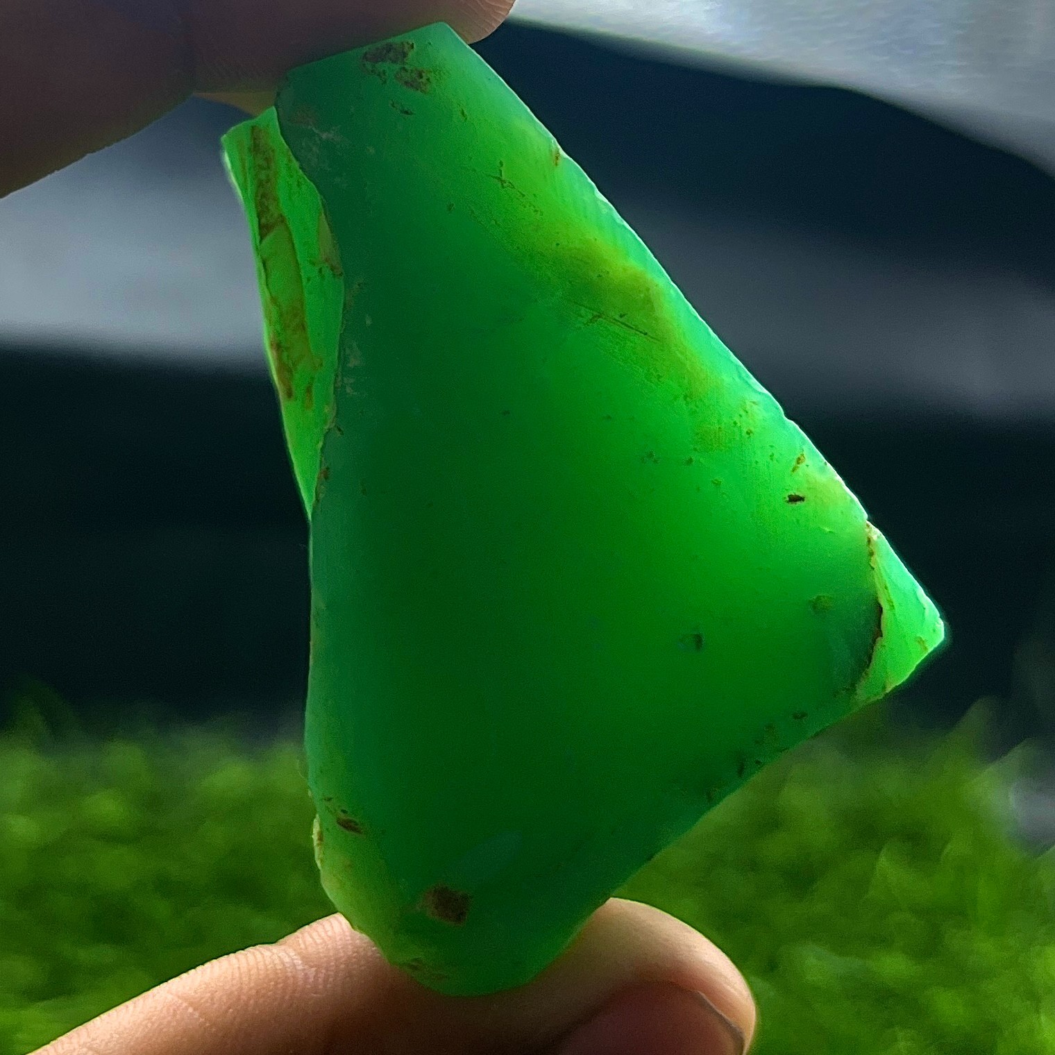 472 Cts Natural Chrysoprase Gemstone Nugget : Green Crystal For Jewelry