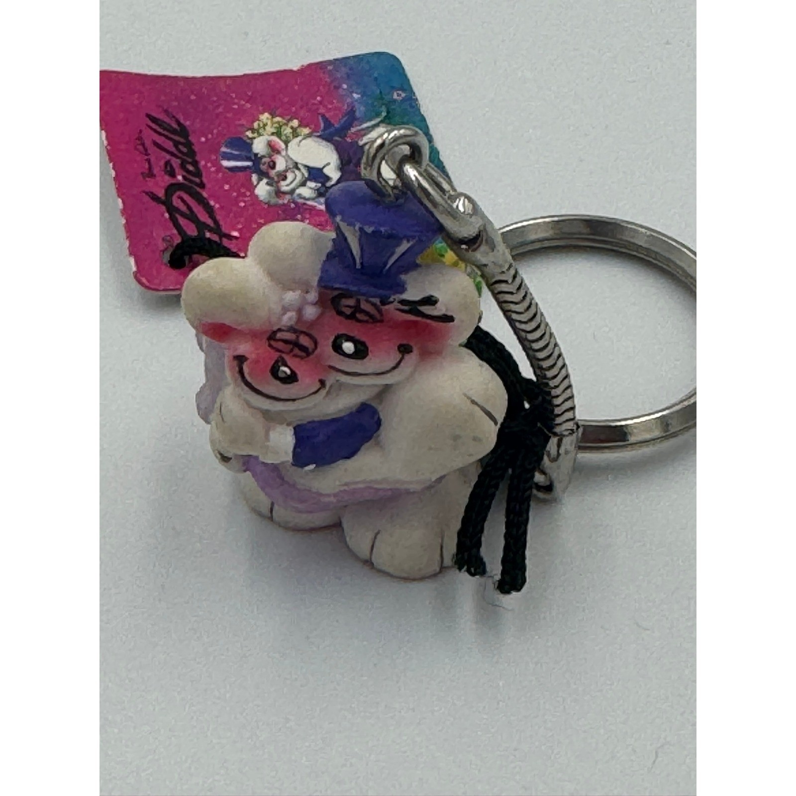 Vintage Diddl Depesche Mouse Wedding Bride Groom Keychain Figure Germany
