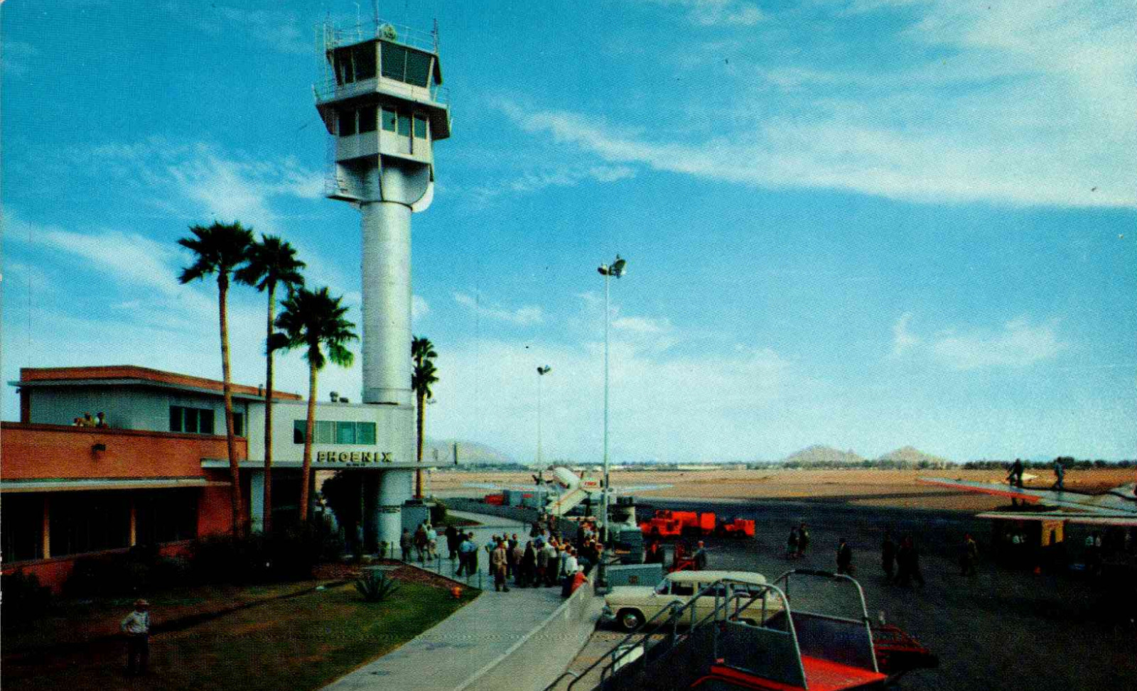 Phoenix, Arizona -  A view of Sky Harbor, Phoenix Municipal Airport - 1950s