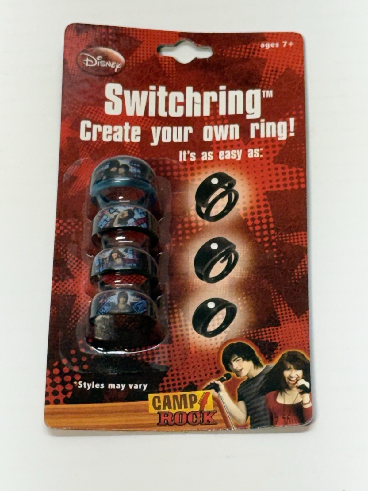 Disney Camp Rock Switchring Interchangeable Rings Set NIP 2008