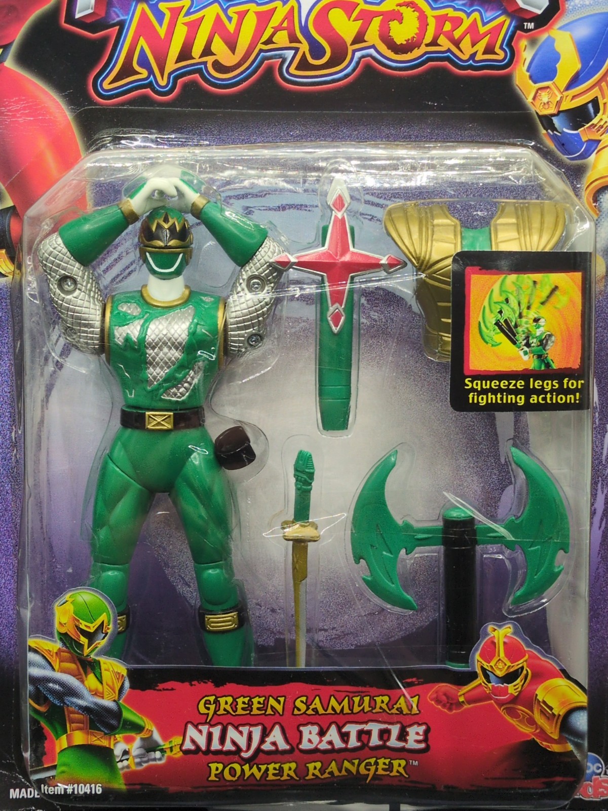 Bandai Power Rangers Ninja Storm 2003 Green Samurai Ranger 12\