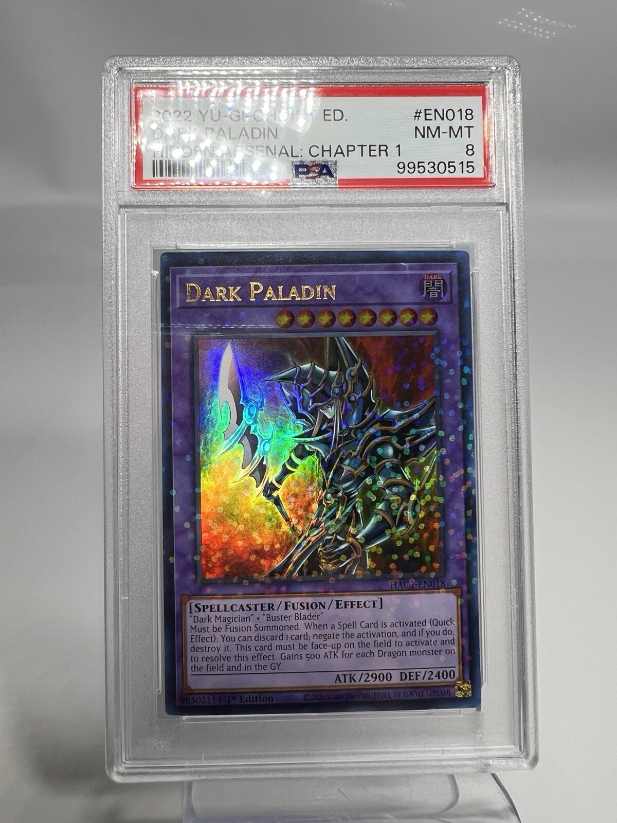 2022 Yu-Gi-OH Hidden Arsenal Chapter 1 #EN018 Dark Paladin PSA 8