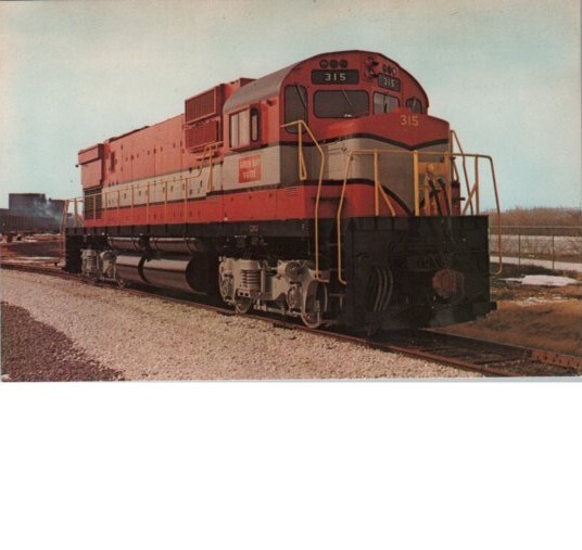 Green Bay And Western Railway Engine 315 Alco High 3000 Horsepower Postcard