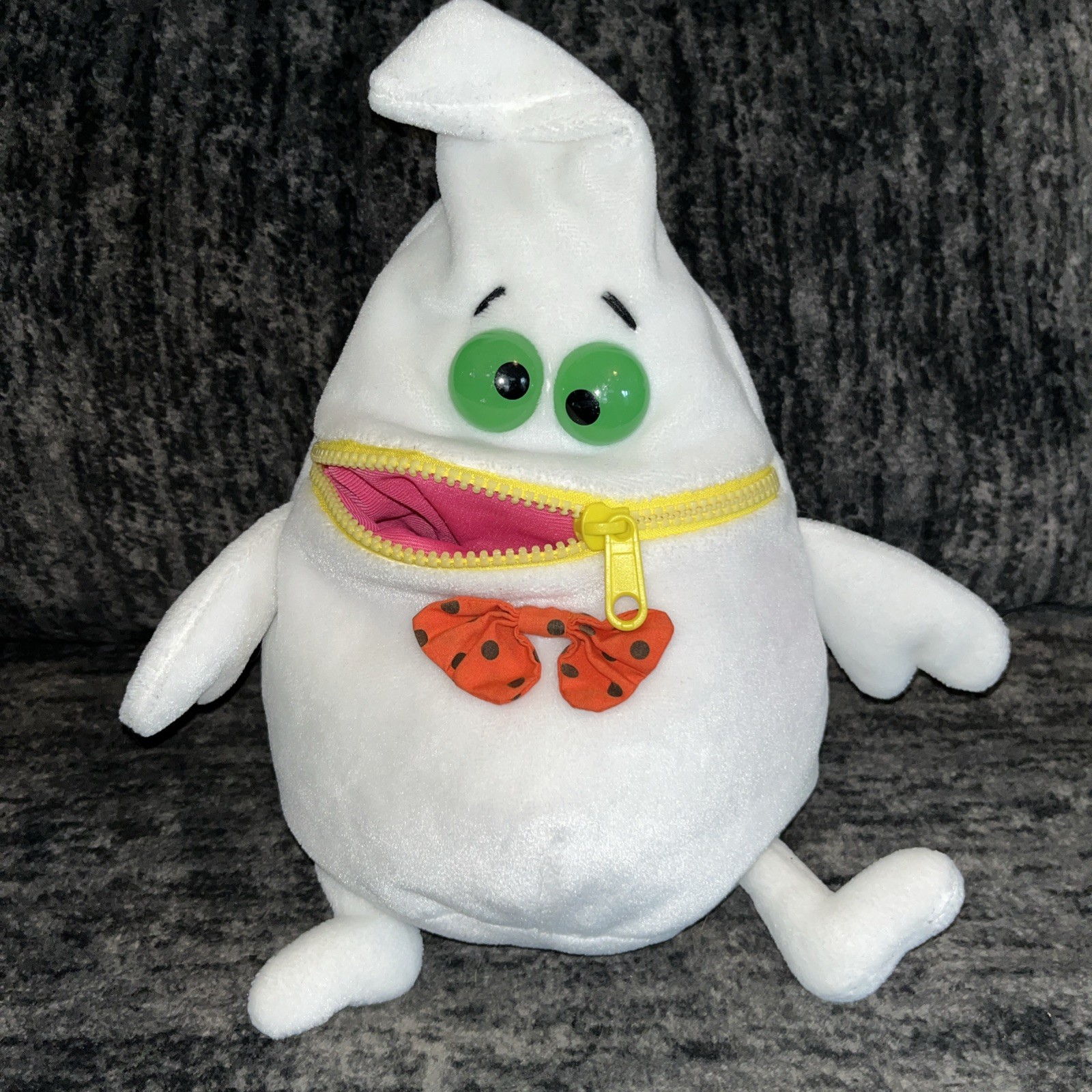 Bestever Halloween Scared Ghost Zipper Mouth & Goofy Eyes 1998 Chuck Kennedy