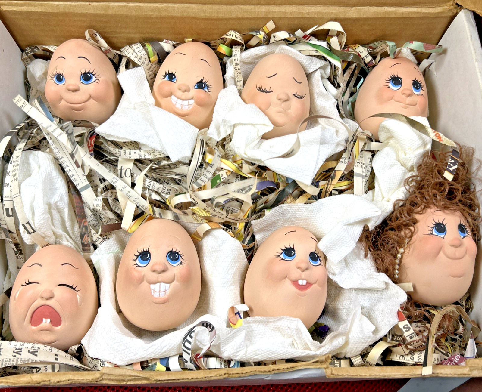 Very Rare Allyson Nagel Studio Porcelain Egg Collection 11/750 Signed Box Lot x8