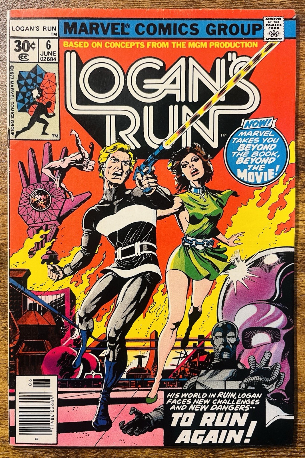 LOGAN'S RUN 1 HIGH GRADE 1ST SOLO STORY APPEARANCE OF THANOS MARVEL COMICS 1977