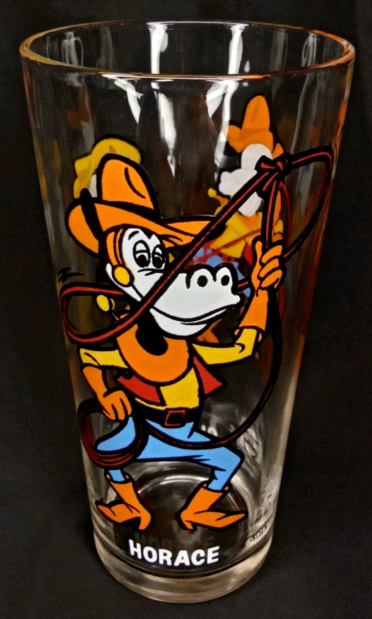 Vintage 1978 Pepsi Collector Series Advertising Glass Tumbler Horace Clarabelle