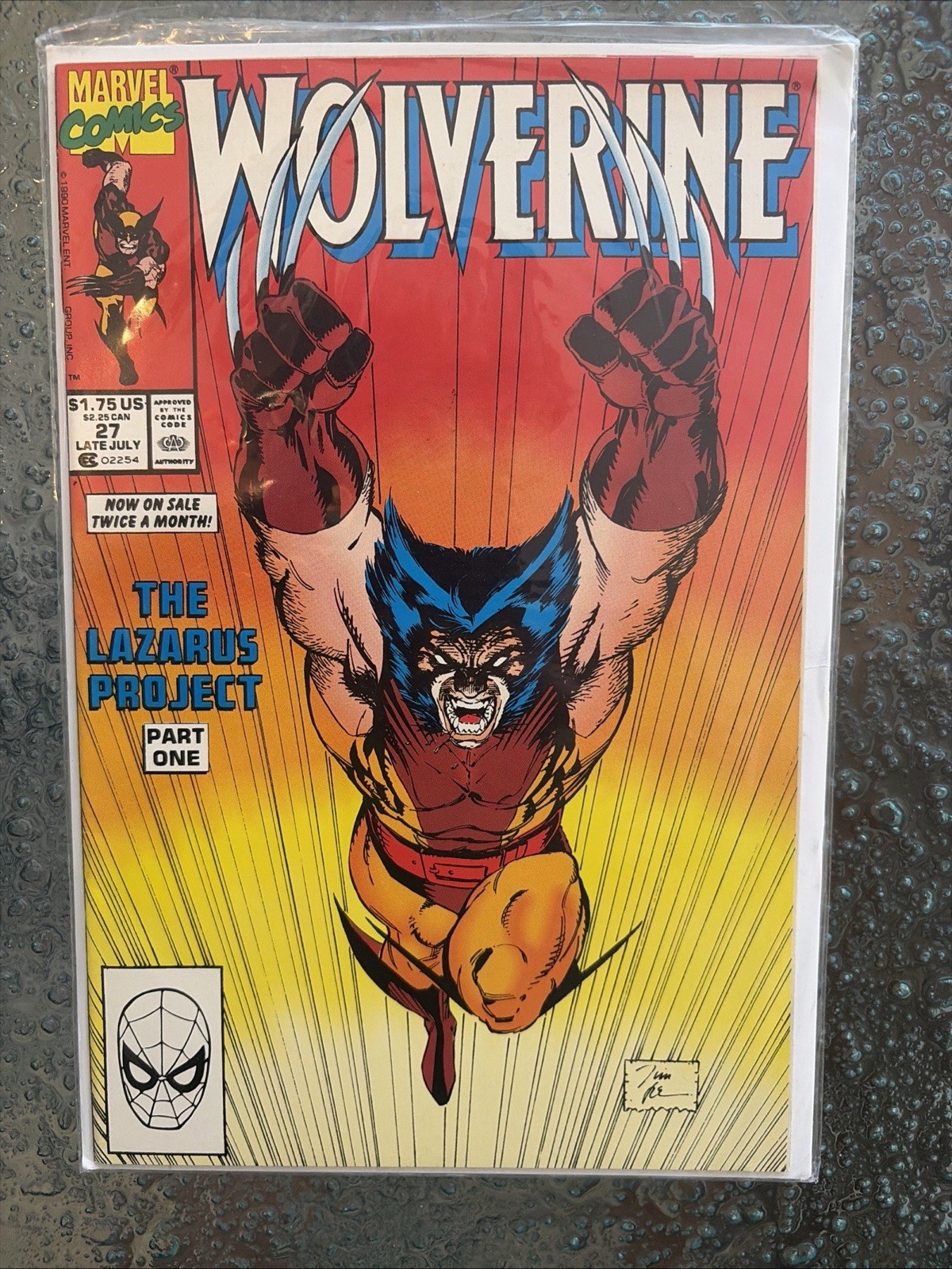 ​WOLVERINE 27 JIM LEE COVER LAZARUS PROJECT PART 1 MARVEL COMICS 1990 NM