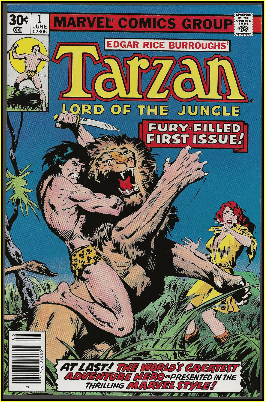 TARZAN LORD OF THE JUNGLE #1 (1977) 2ND SOLO SERIES BUSCEMA ART MARVEL 8.0 VF