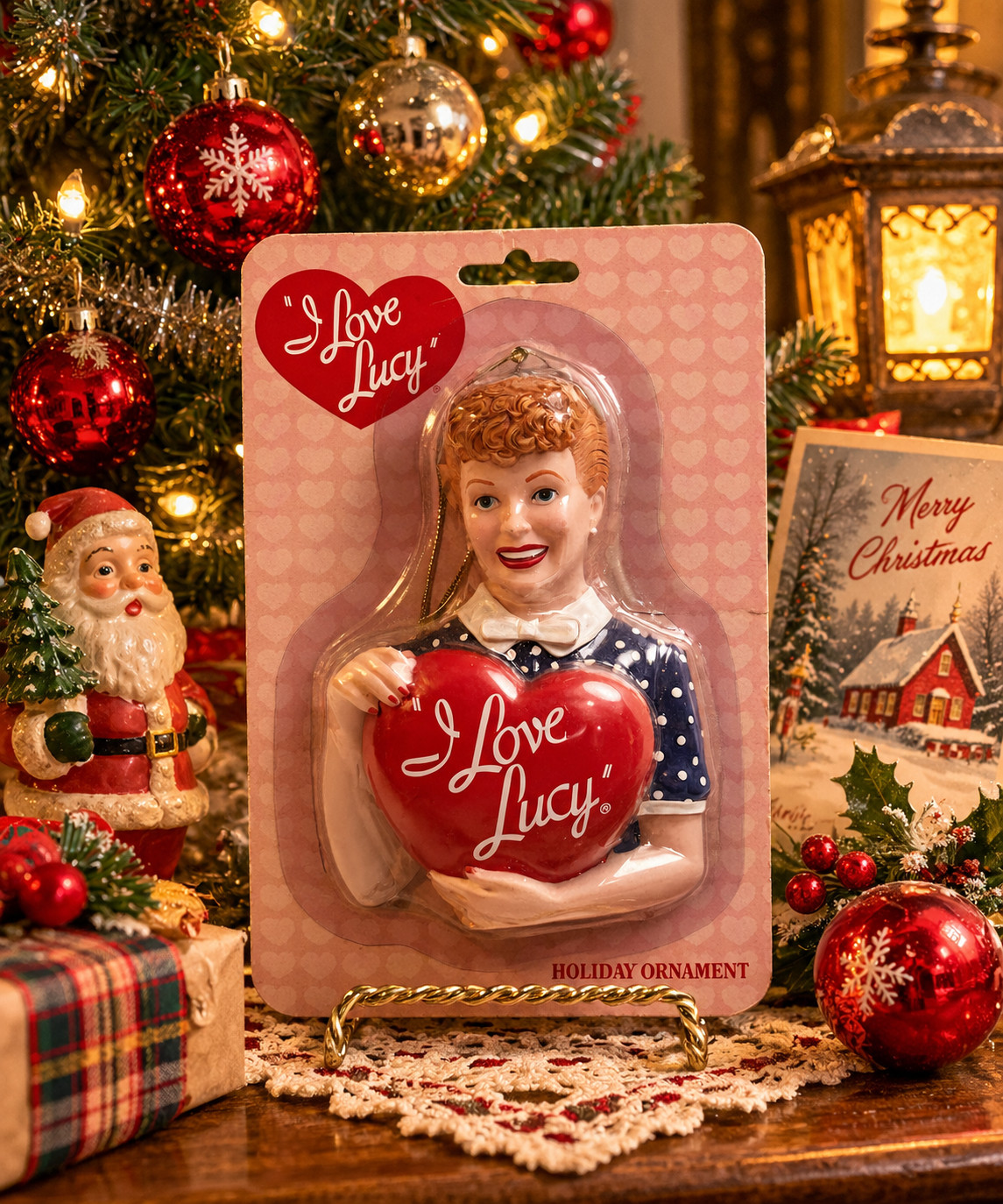 Kurt Adler I Love Lucy Lucille Ball Heart Christmas Ornament New Package