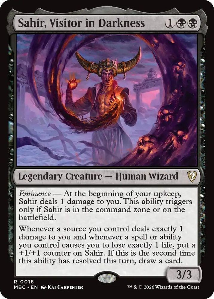 MTG Sahir, Visitor in Darkness 18 Rare Mystery Booster Commander Edition NM