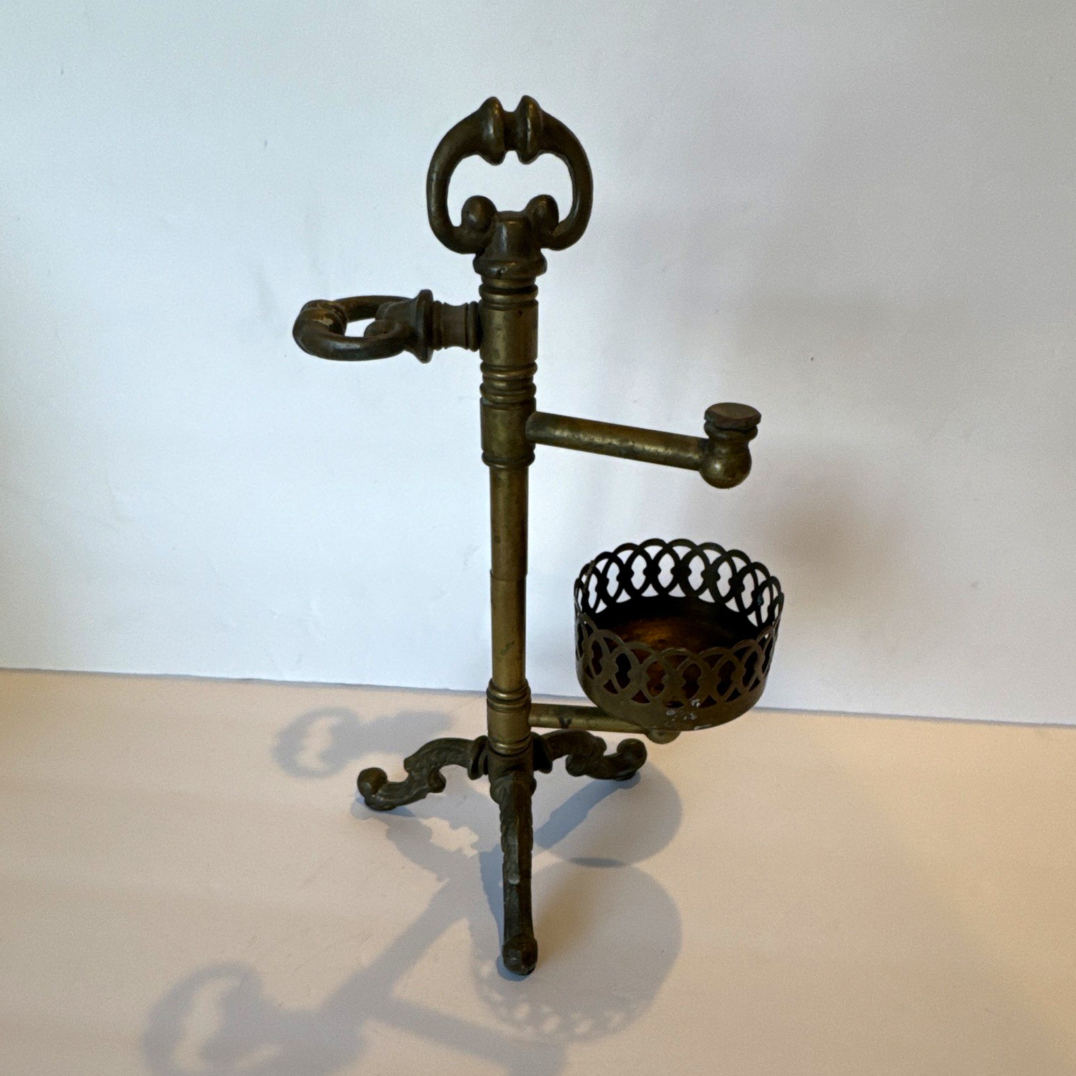 Antique victorian brass shaving or vanity stand