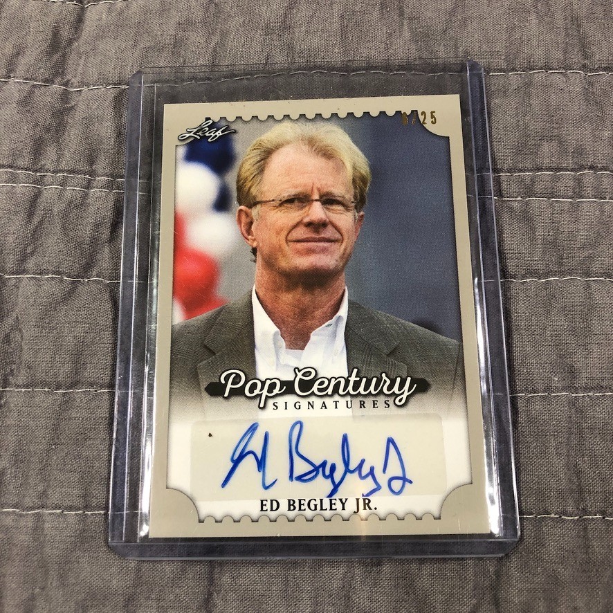 Ed Begley Jr 2016 Leaf Pop Century Signatures Card Silver Auto Batman 6/25 Actor