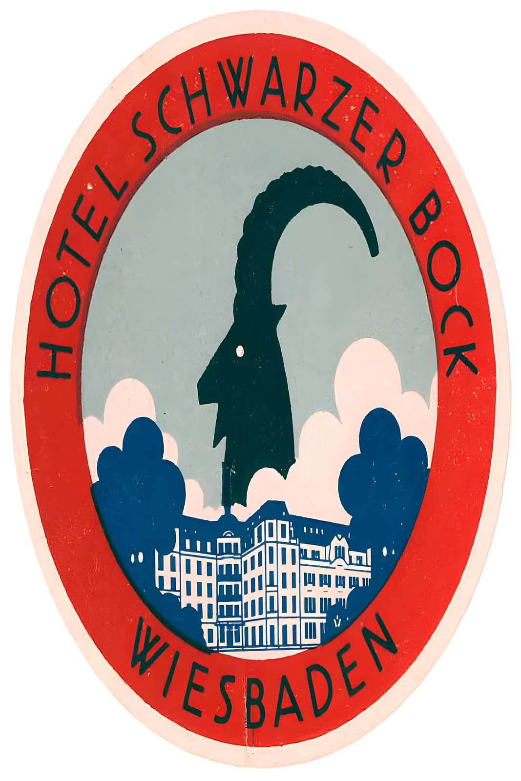 🇩🇪 Hotel Schwarzer Bock Wiesbaden Poster - 1920s Premium Art Print 24x36” 💎