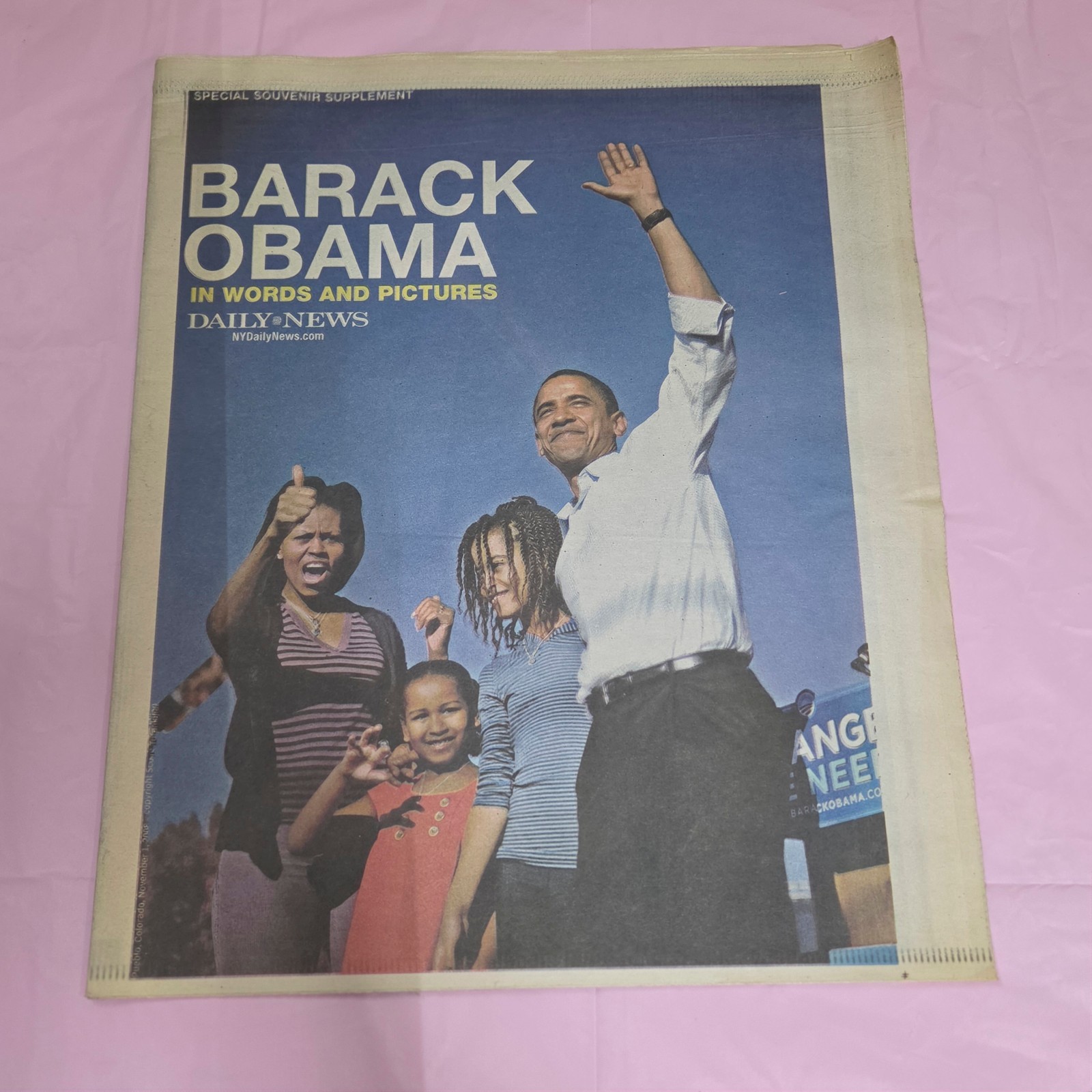 2009 NY Daily News Barack Obama In Words & Pictures Souvenir Supplement