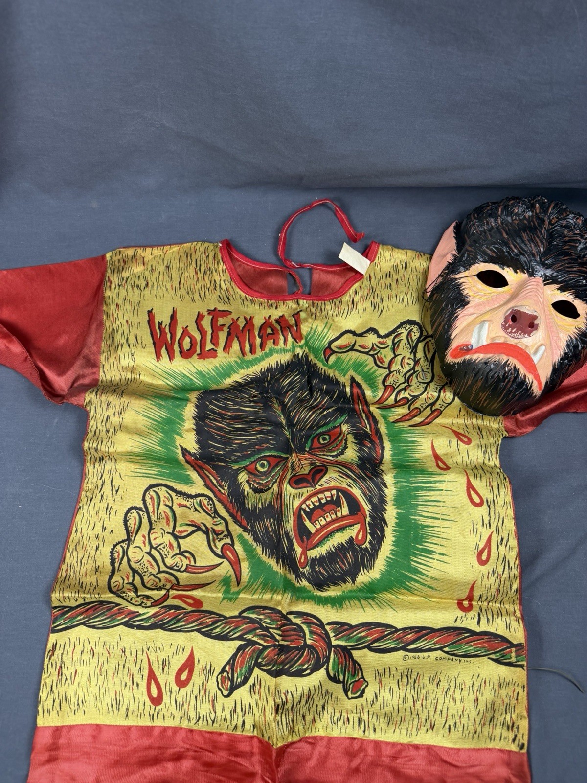 Vintage Rare 1966 Ben Cooper Wolfman Costume Size L 12-14 Read Desc, View Photos