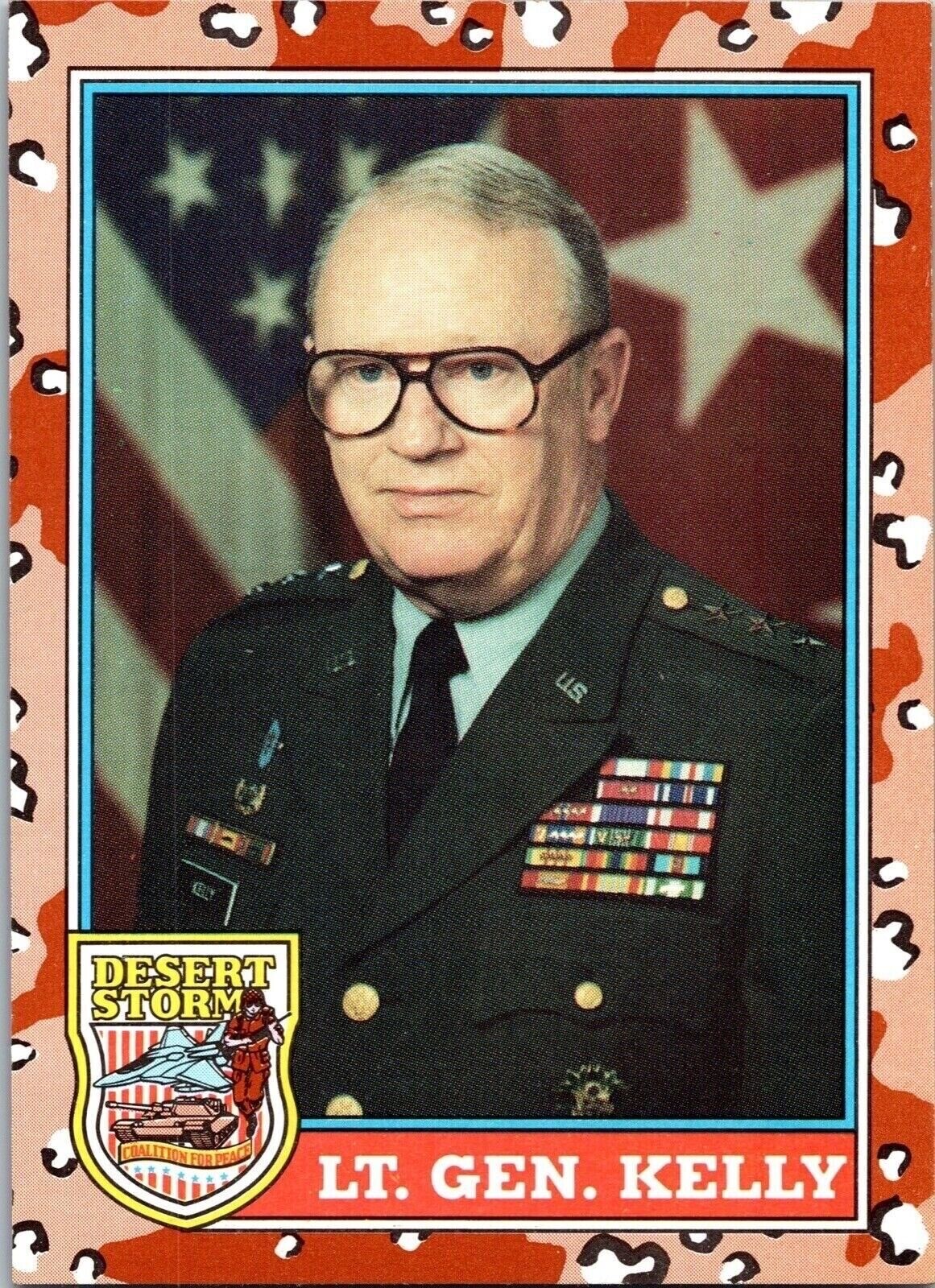 1991 Desert Storm 160 Lt. Gen. Kelly Topps Trading Card TCG CCG