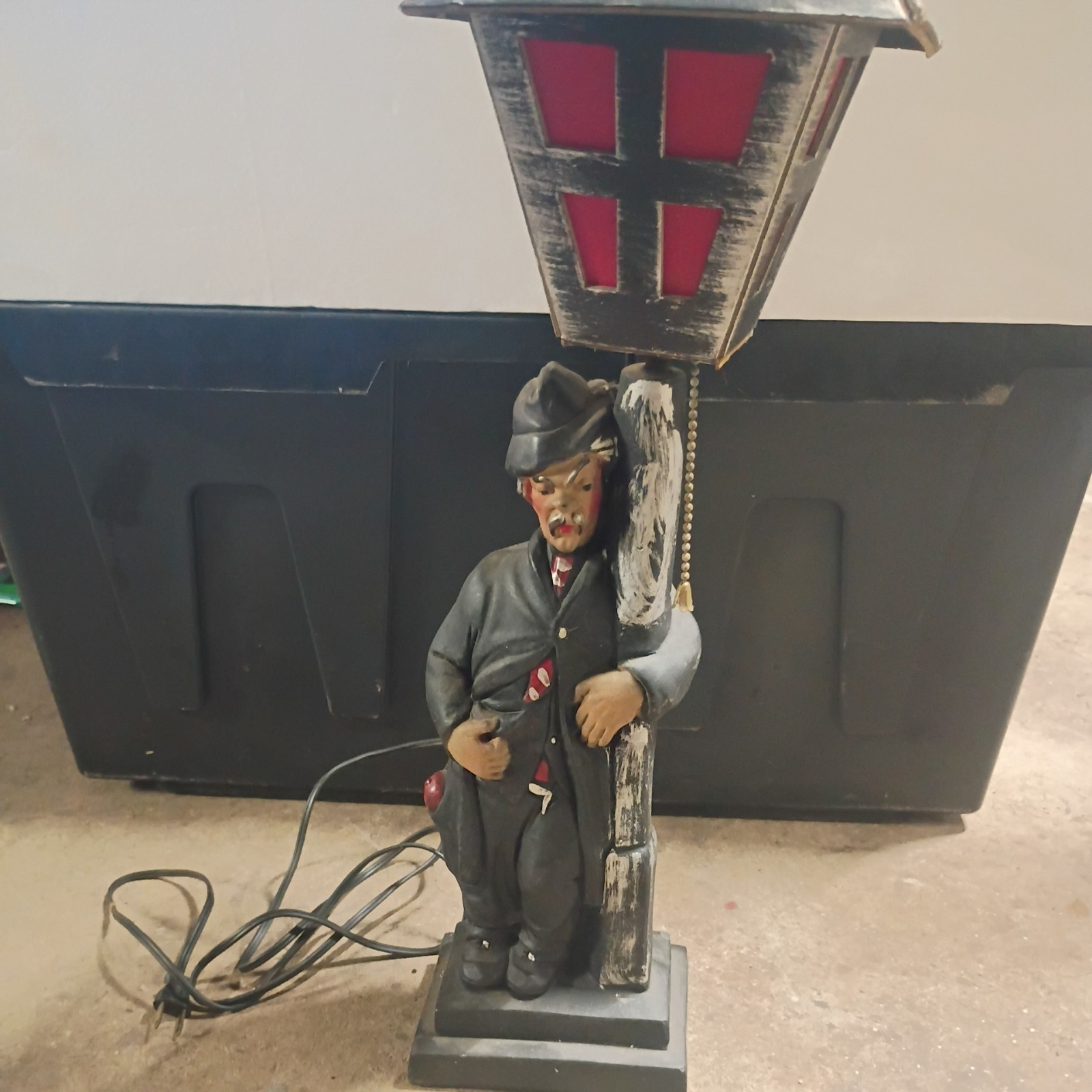 mid-century hobo on a pole bar lamp. tested and works