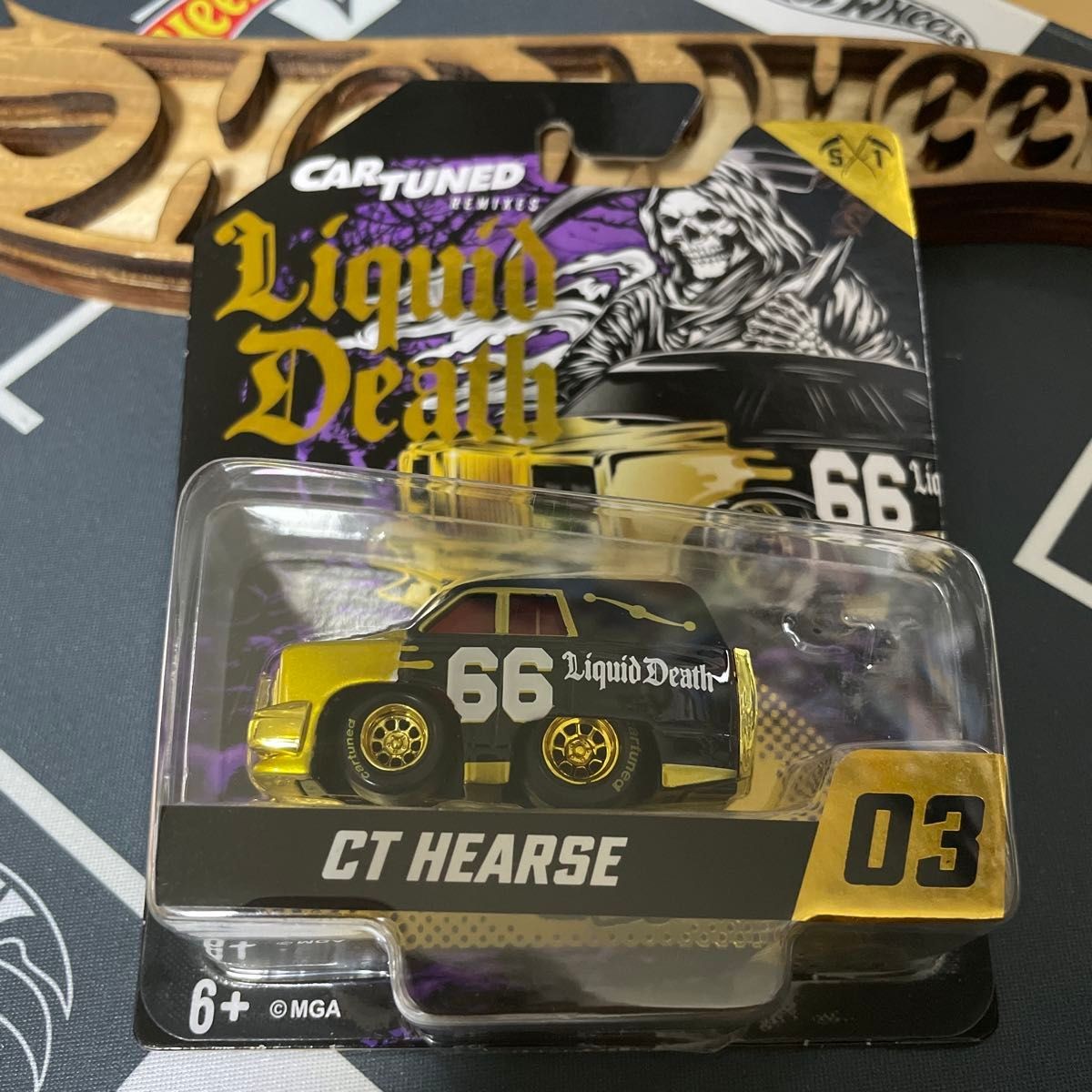 CARTUNED REMIXES Liquid Death CT HEARSE Miniature Car
