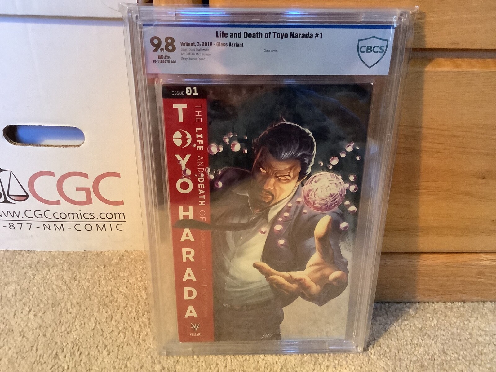 Life and Death of Toyo Harada #1 Braithwaite Glass Variant Valiant CBCS 9.8 RARE