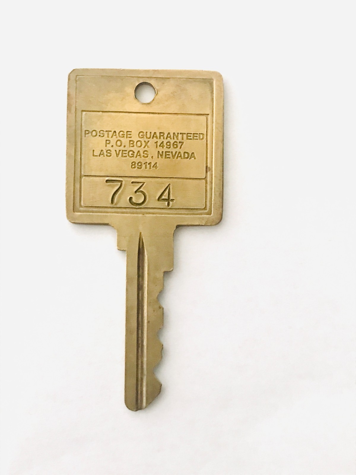 1960s Vintage Circus Circus Las Vegas Casino Hotel Key Room 734 Original Brass