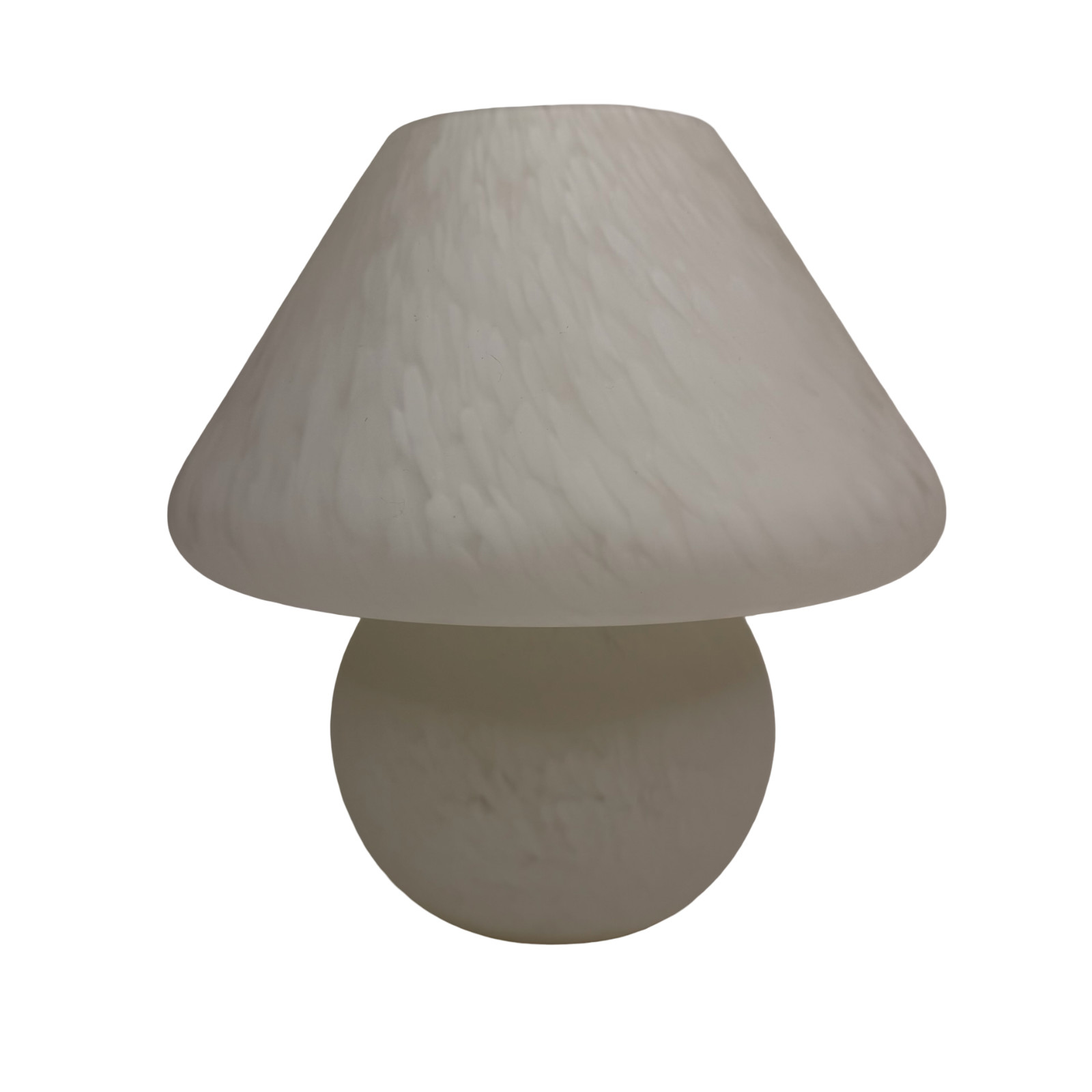 Vintage MCM Murano White Swirling Art Glass Mushroom Lamp Tested Works 12\